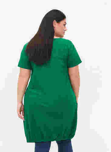 Kurzarm Kleid aus Baumwolle, Verdant Green, Model image number 1