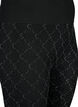 Nahtlose Leggings mit silberfarbenem Muster, Black, Packshot image number 2