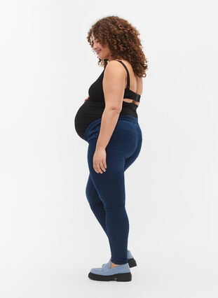 Schwangerschafts-Jeggings aus Baumwollmischung, Dark blue denim, Model image number 1