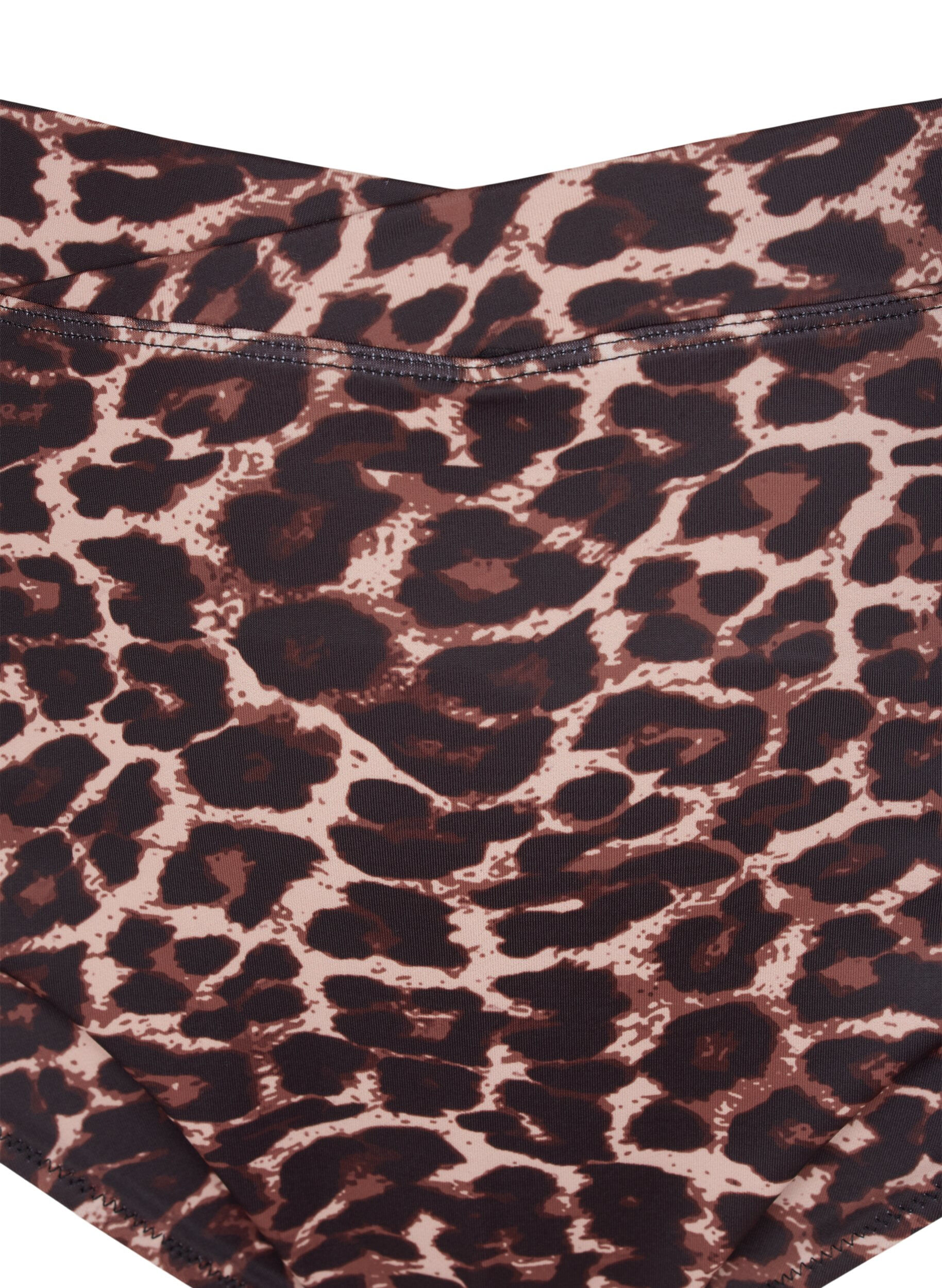 ZizziBikini-Slips mit Druck und hoher Taille, Autentic Leopard, Packshot image number 2