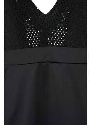 Eng anliegendes Kleid mit Glitzerstruktur, Black, Packshot image number 2