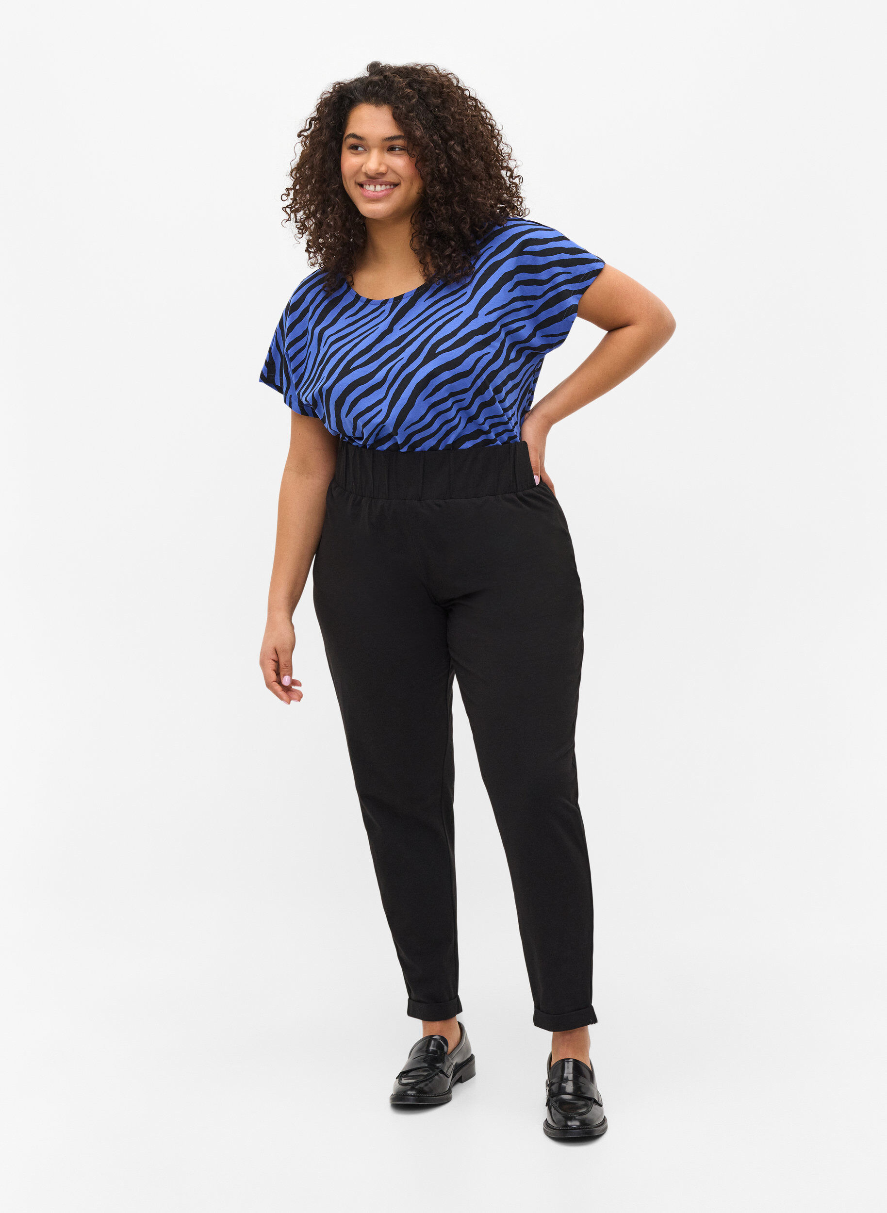 ZizziBaumwollhose, Schwarz, Model image number 1