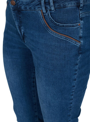 Extra slim Sanna Jeans mit regulärer Taillenhöhe, Blue denim, Packshot image number 2