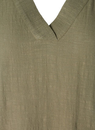 Kurzarm Tunika aus Baumwolle, Ivy green, Packshot image number 2