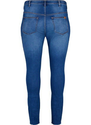 High Waist Amy-Jeans mit Knöpfen, Blue denim, Packshot image number 1