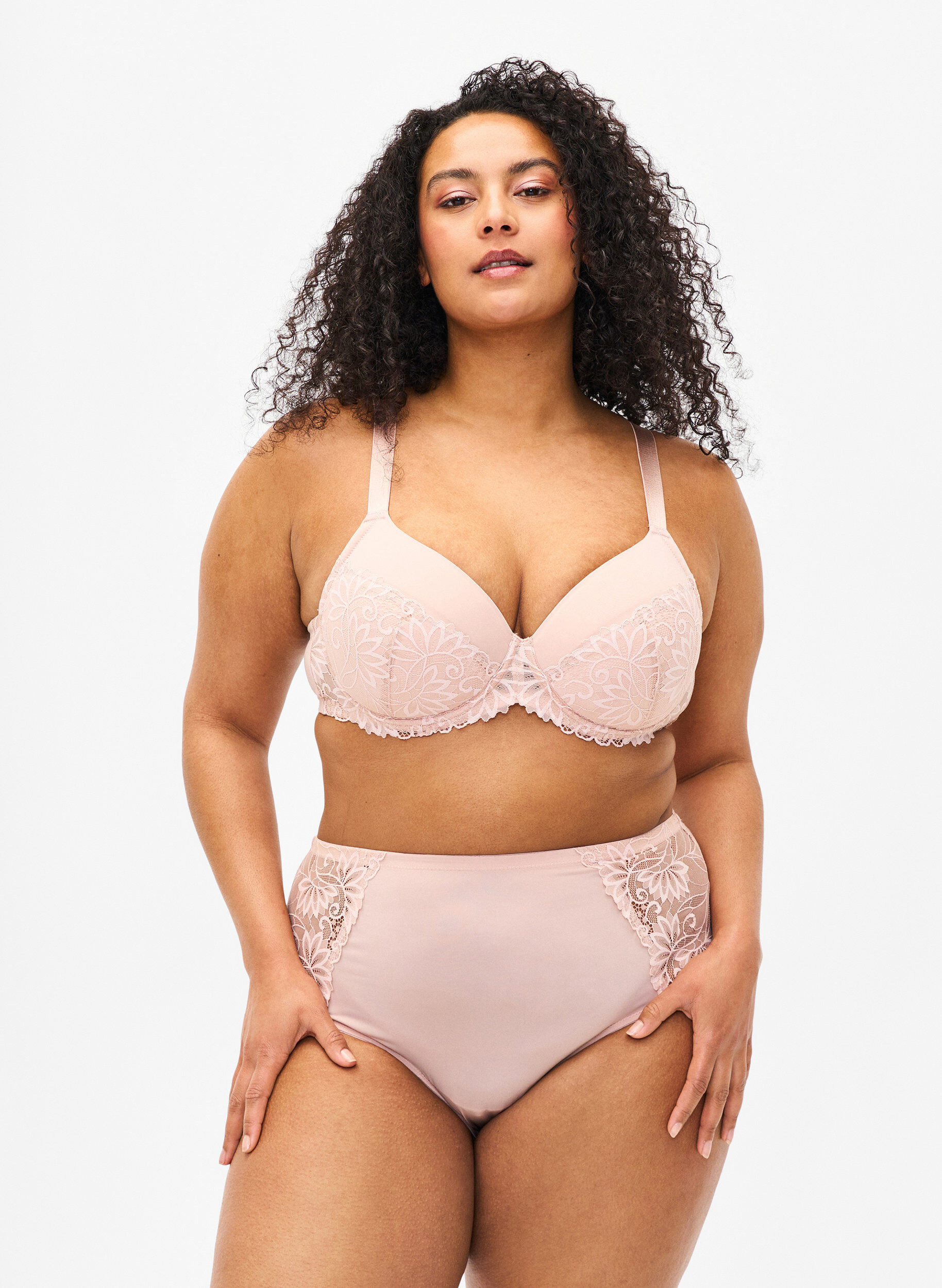 ZizziHipster-Slip mit normaler Taille und Spitze, Pink Tint, Model image number 0