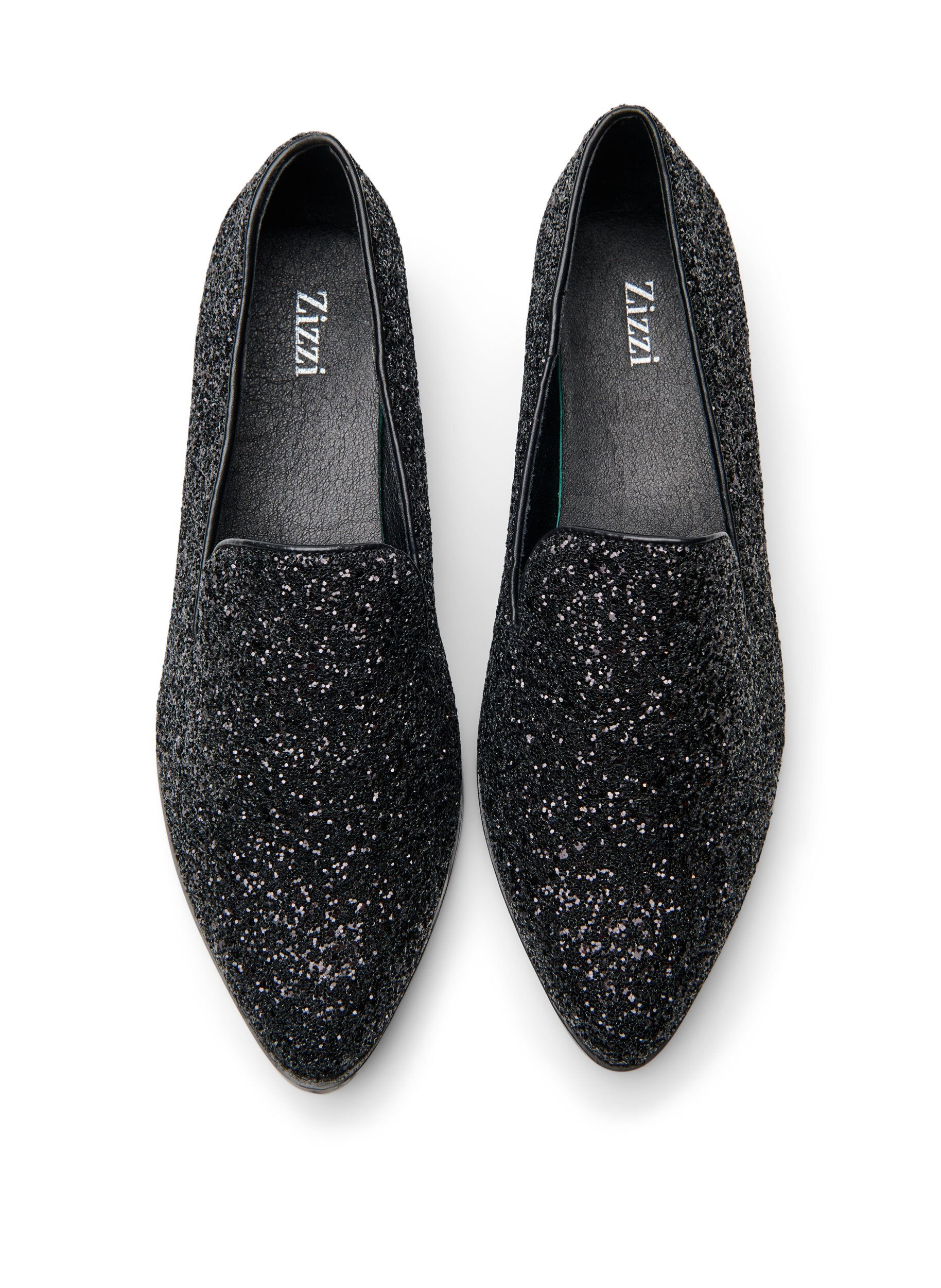 ZizziExtra-Weite - Loafer mit Glitzer, Schwarz, Packshot image number 2