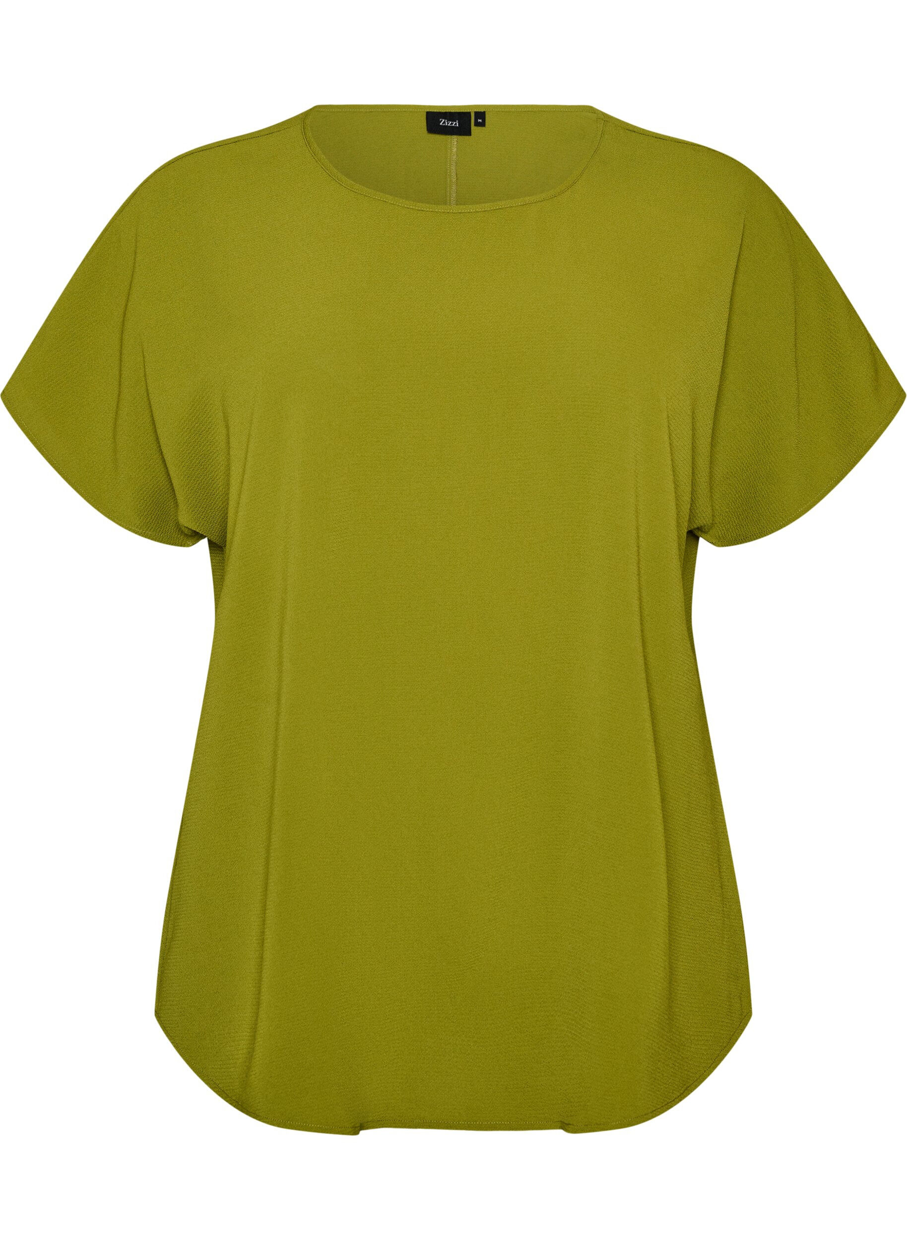Bluse mit kurzen &Auml;rmeln und Rundhalsausschnitt