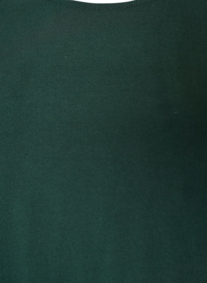 Kurz&auml;rmelige, gewebte Bluse mit Rundhals, Gr&uuml;n, Packshot image number 2