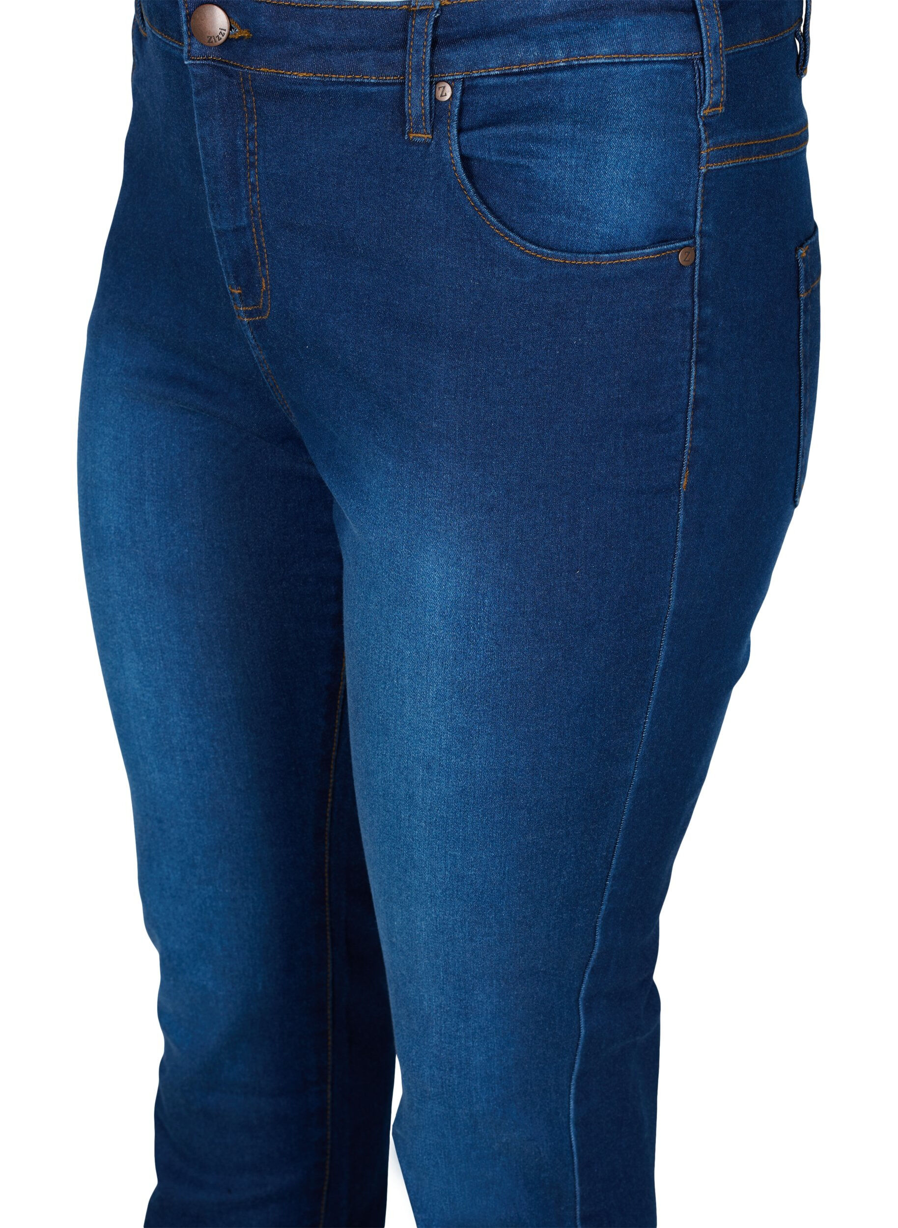 ZizziSlim Fit Emily Jeans mit normaler Taillenh&ouml;he, Blau, Packshot image number 2