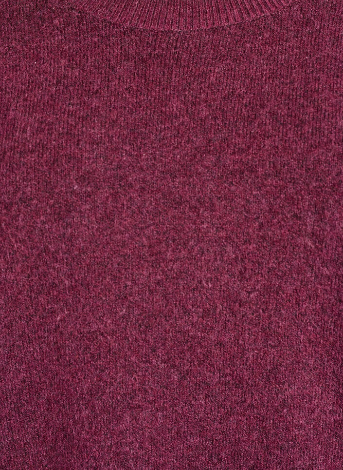 Lockerer Strickpullover mit markanten Nähten, Dunkles Bordeaux, Packshot image number 2