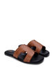 Extra-Weite - Flache Sandalen mit Nieten, Braun, Packshot image number 1