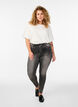 Hoch taillierte super Slim Amy Jeans, Grau, Model image number 0