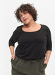 2er-Pack Basic-Bluse aus Baumwolle, Black/Bright W, Model image number 0