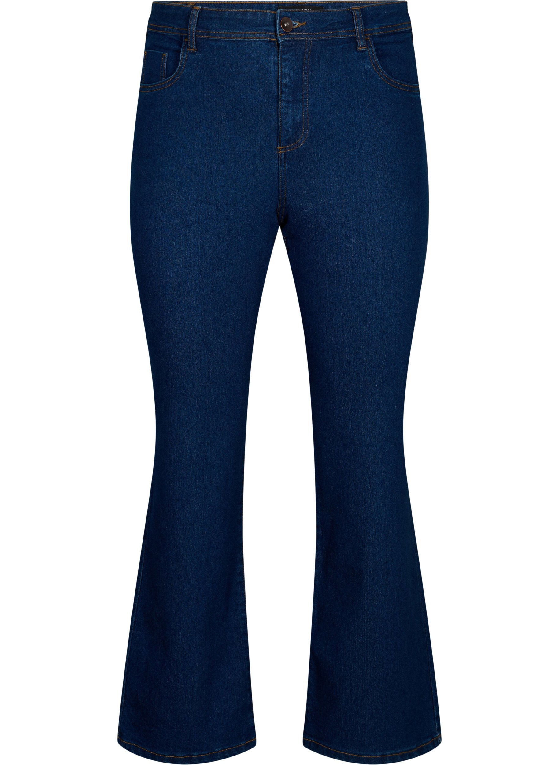 ZizziHoch taillierte Jeans mit Bootcut, Blau, Packshot image number 0