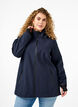Softshelljacke aus kurzem Schnitt mit abnehmbarer Kapuze, Blau, Model image number 0