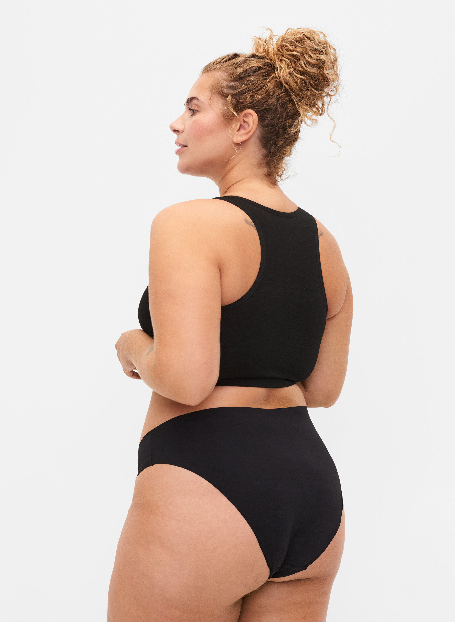 Zizzi2er-Pack invisible Slip, Black, Model image number 1