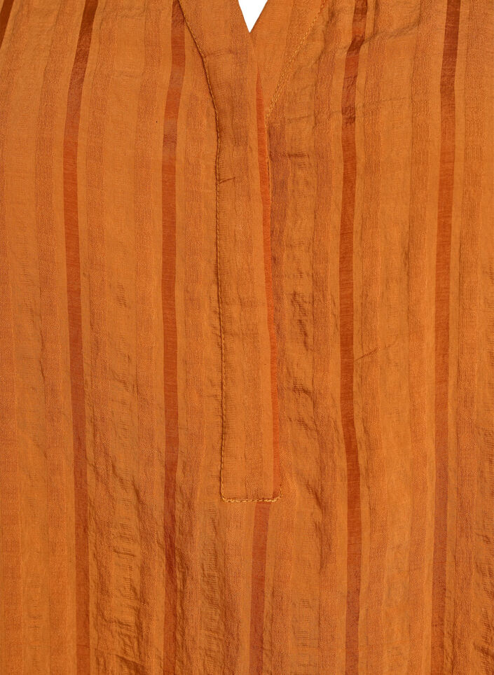 Bluse mit Längsstreifen, Orange, Packshot image number 2