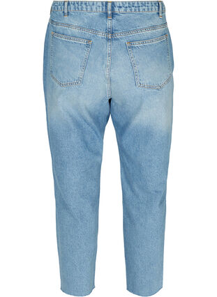 Cropped Mom Fit Mille Jeans mit lockerer Passform, Light blue denim, Packshot image number 1