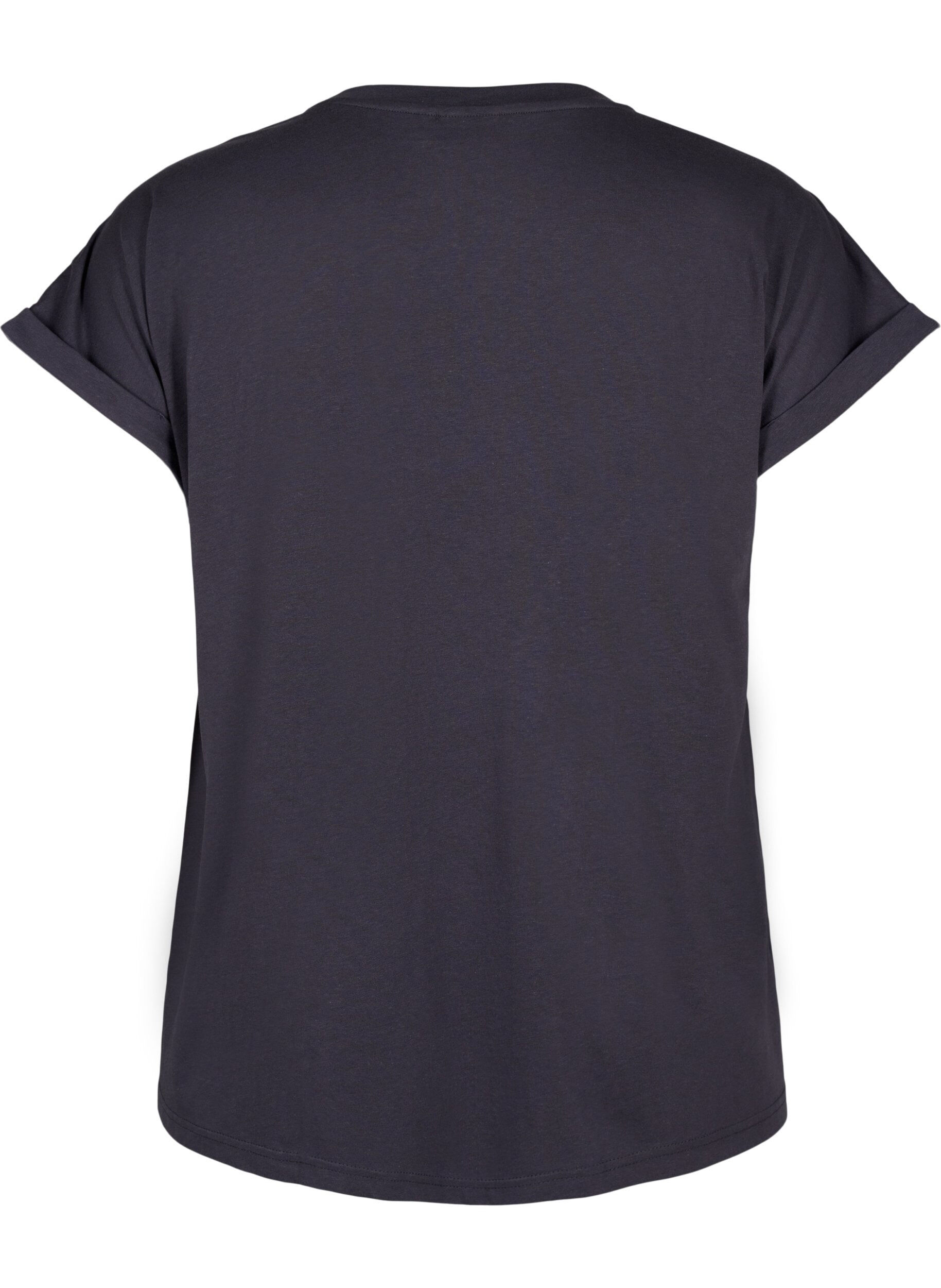 ZizziKurz&auml;rmliges T-Shirt aus einer Baumwollmischung, Grau, Packshot image number 1