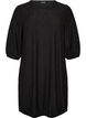 Kleid in Ballonform mit Struktur, Schwarz, Packshot image number 0