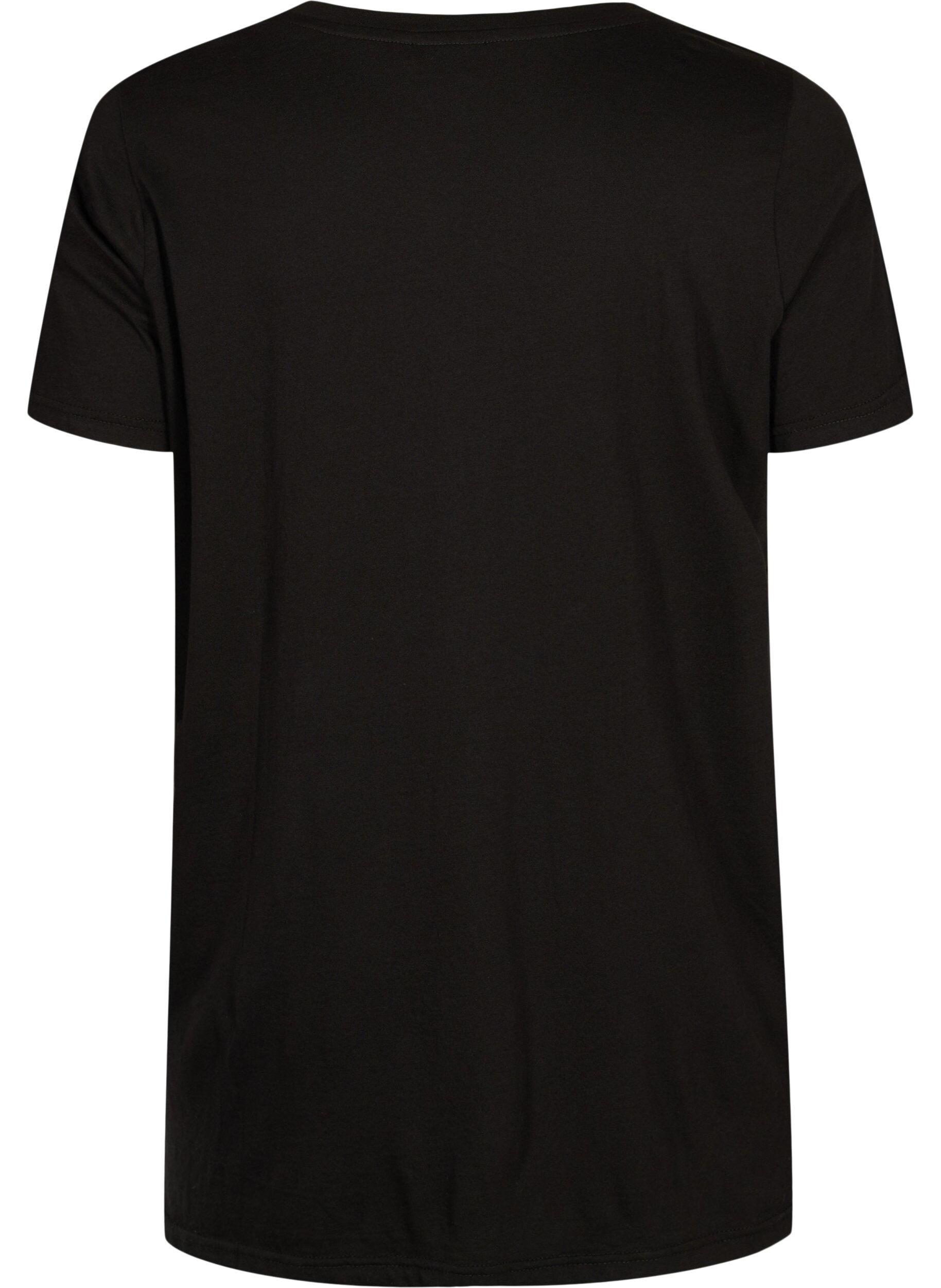 ZizziOversize T-Shirt mit Druck, Black W. Love, Packshot image number 1