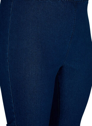 FLASH - Hoch taillierte Capri-Hose aus Denim mit Slim Fit, Blue denim, Packshot image number 2