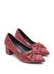 Glitzer-Pumps mit Schleife, Rot, Packshot image number 1