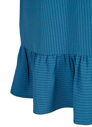 Gestreiftes Kleid mit Rüschendetails, Bluesteel Stripe, Packshot image number 3
