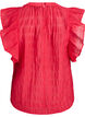 &Auml;rmellose Bluse mit Struktur und R&uuml;schen, Rot, Packshot image number 1