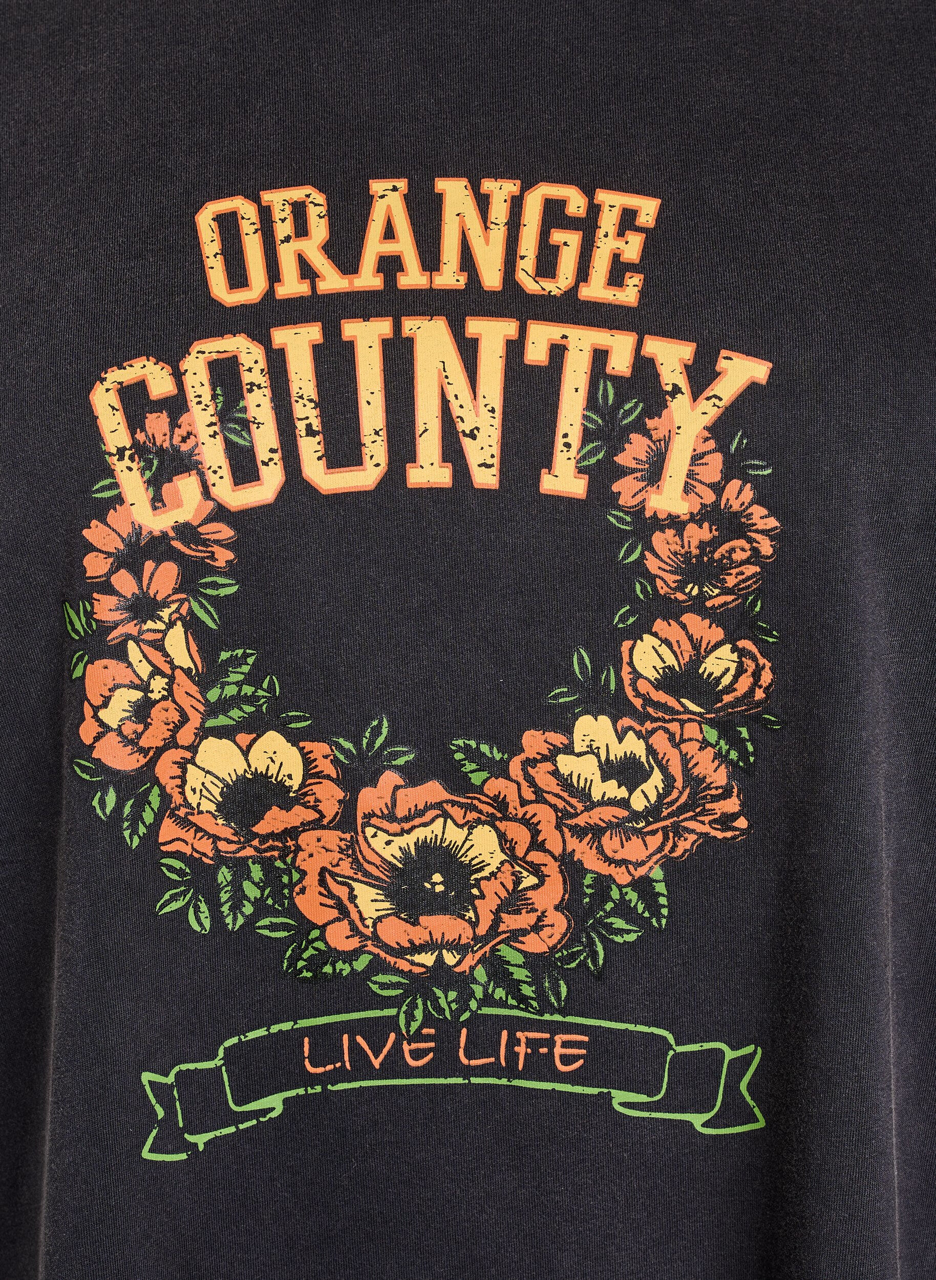 ZizziT-Shirt aus Bio-Baumwolle mit coolem Print, Grau, Packshot image number 2