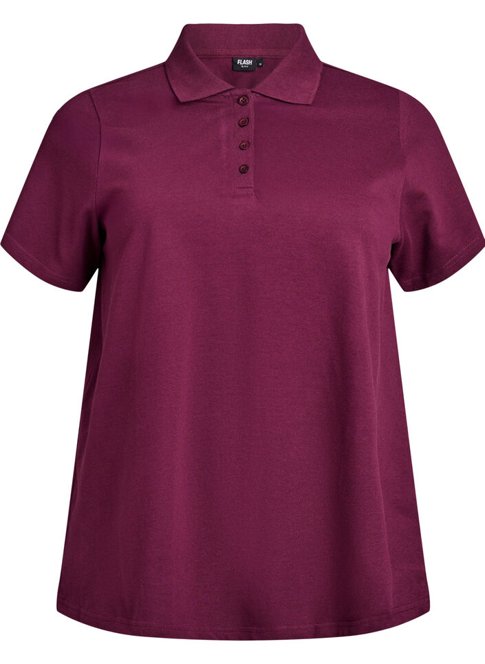 Poloshirt mit kurzen &Auml;rmeln, Rot, Packshot image number 0
