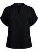 Lockere Bluse mit kurzen &Auml;rmeln, Schwarz, Packshot image number 0