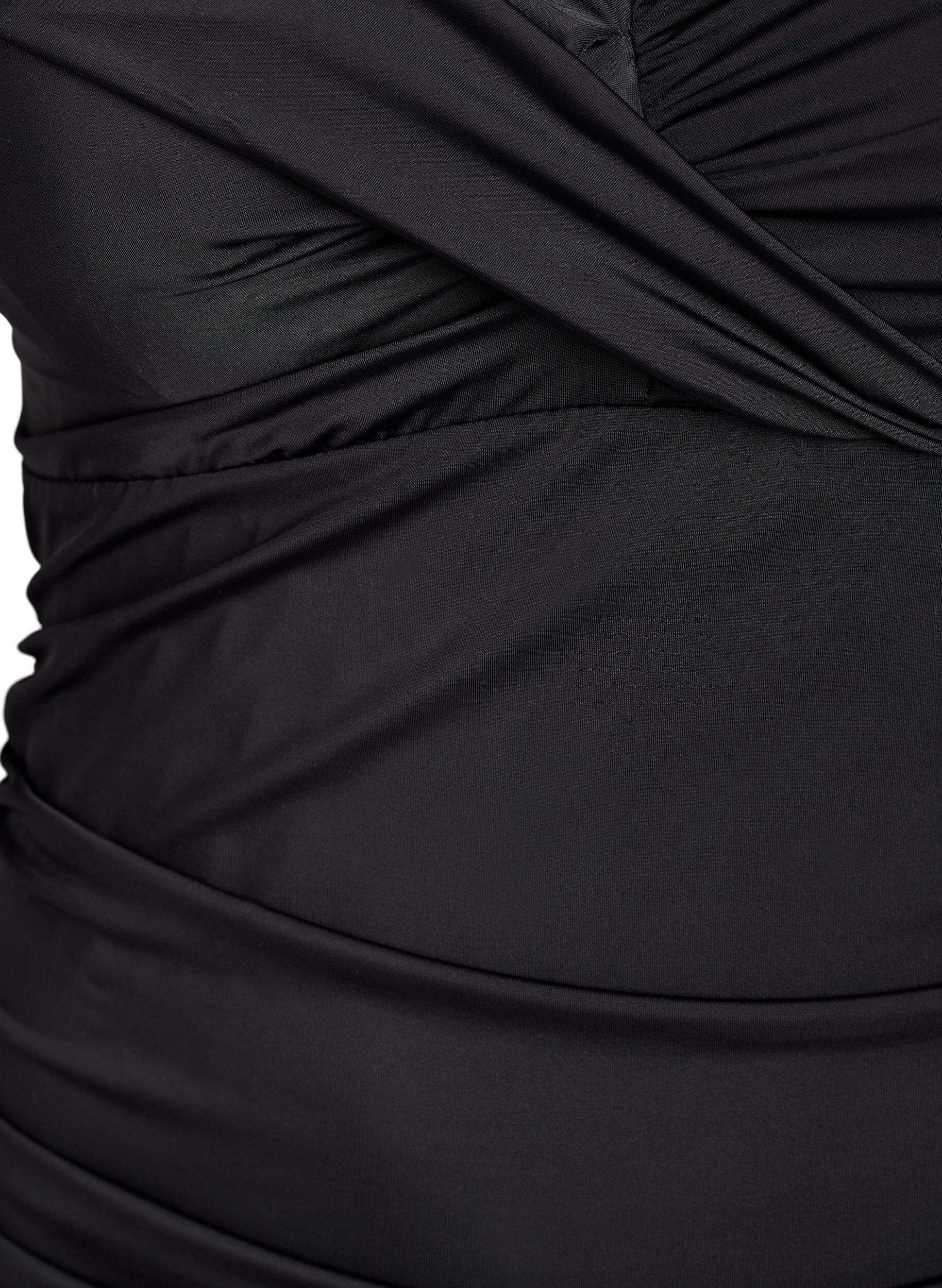 ZizziBadeanzug mit B&uuml;gel und Raffeffekt, Schwarz, Packshot image number 2