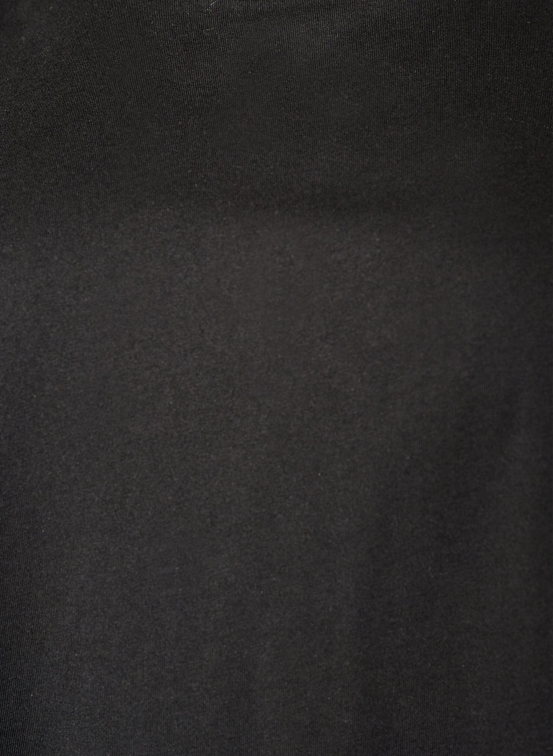 ZizziT-Shirt mit asymmetrischem Spitzensaum, Schwarz, Packshot image number 2