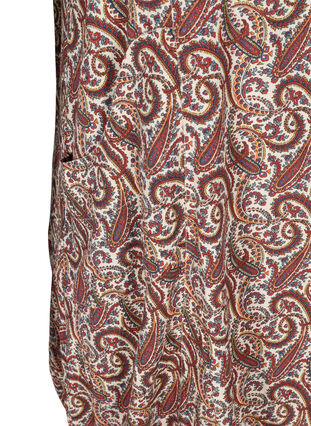 Kurzarm Viskosekleid mit Print, Burned Paisley, Packshot image number 3