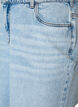Cropped Jeans mit abgenutzter Optik und offenen Kanten, Blau, Packshot image number 2