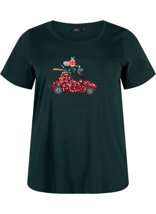 Weihnachts-T-Shirt aus Baumwolle, Scarab Car, Packshot image number 0