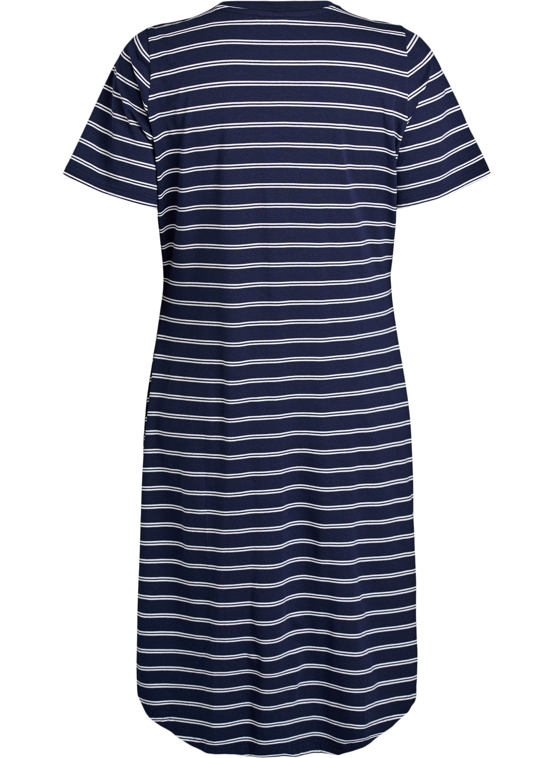 ZizziKleid aus Baumwolle mit Twist-Detail, Blau, Packshot image number 1