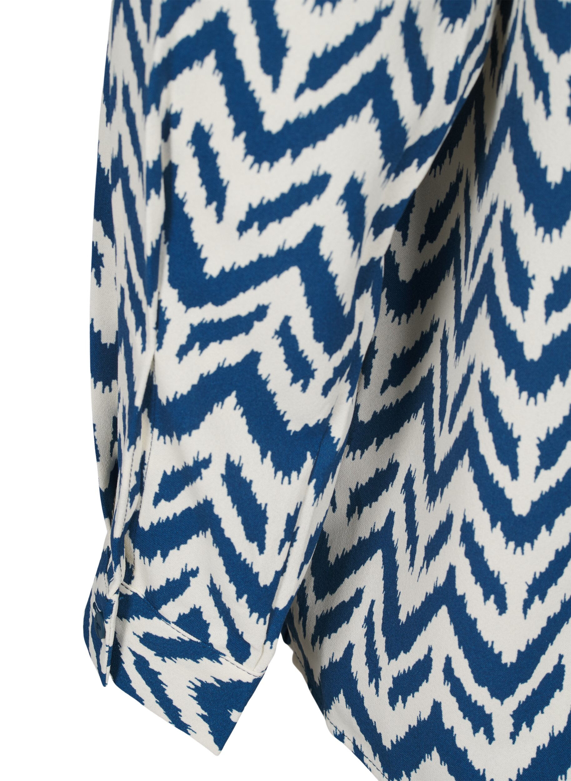 ZizziLang&auml;rmelige Hemdbluse mit V-Ausschnitt, OFF WHITE ZIG ZAG, Packshot image number 4