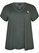 Lockeres Trainings-T-Shirt mit V-Ausschnitt, Gr&uuml;n, Packshot image number 0
