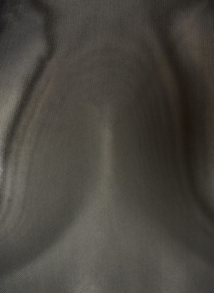Top aus Mesh mit kurzen &Auml;rmeln und Rundhalsausschnitt, Schwarz, Packshot image number 2