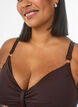 Bikini-BH mit B&uuml;gel und Drapierung, Braun, Model image number 3