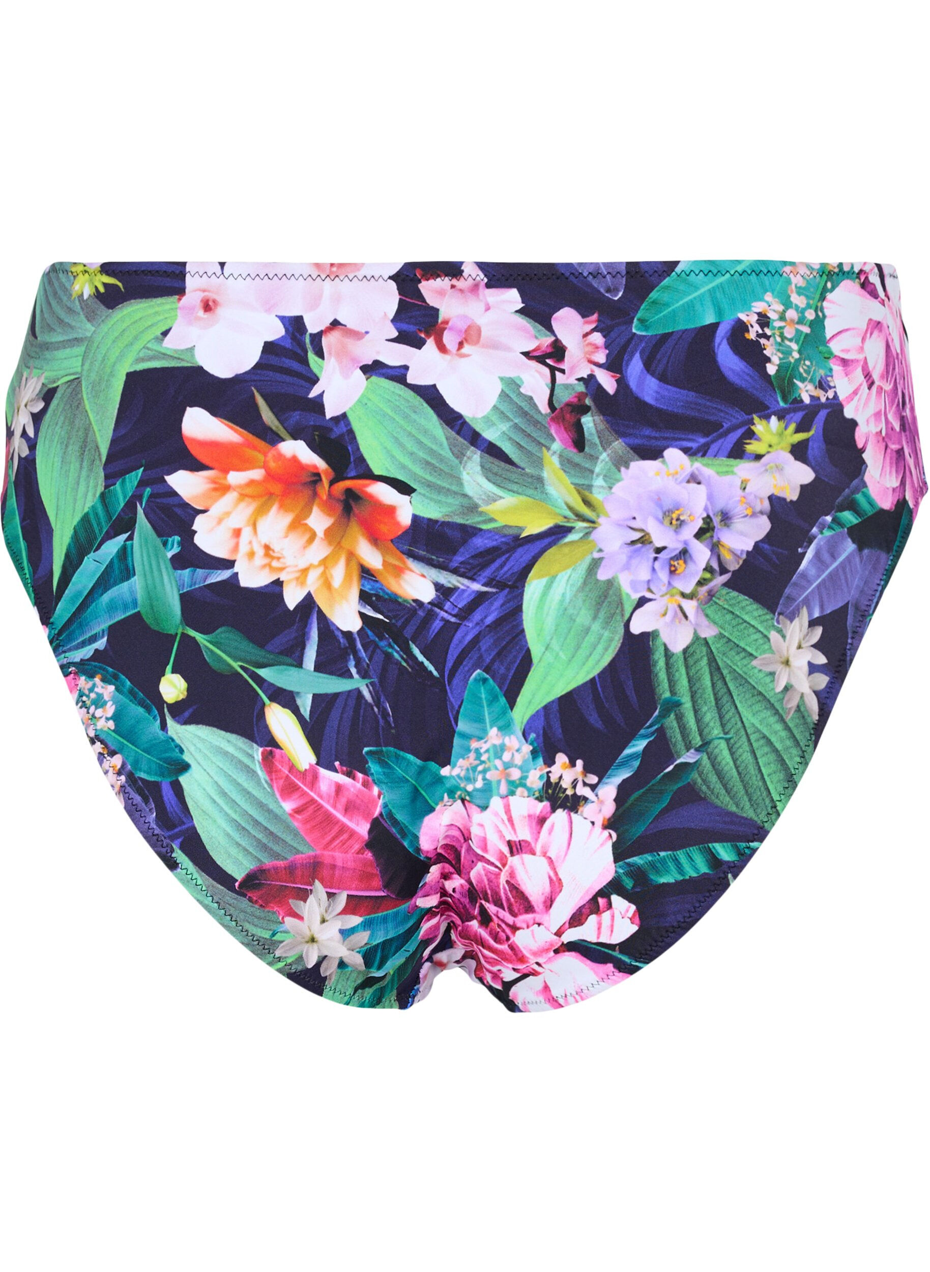 ZizziHochtaillierte Bikinihose, Flower Print, Packshot image number 1