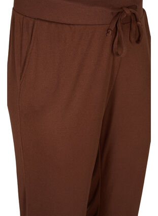 Hose mit Taschen und Tunnelzug, Dark Brown Mel. , Packshot image number 2