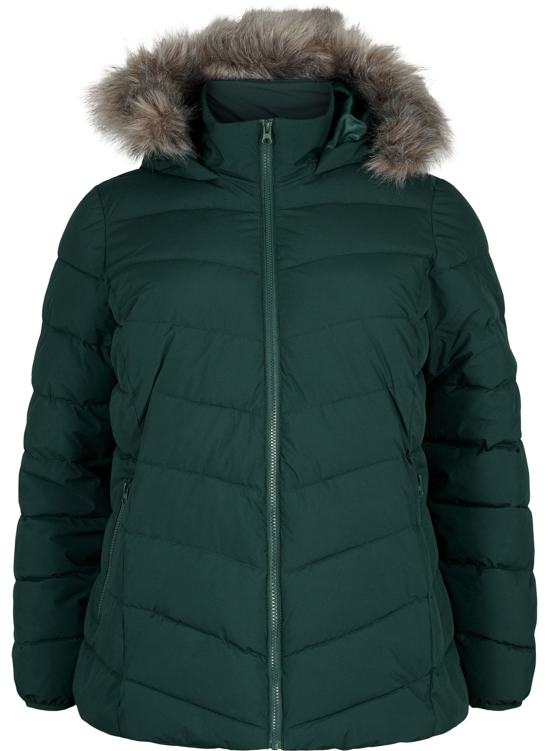 Kurze Steppjacke mit Kapuze