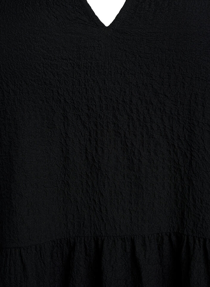 Kurzes A-Linien-Kleid, Schwarz, Packshot image number 2