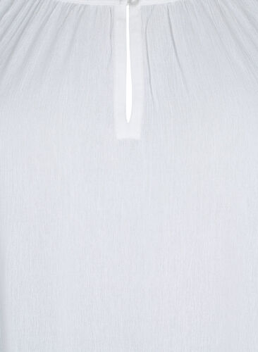 Viskosetunika mit 3/4-Ärmeln, Bright White, Packshot image number 2