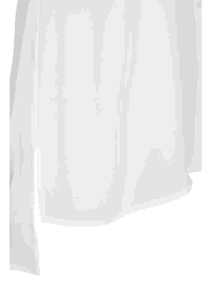 Langärmeliges Hemd mit V-Ausschnitt, Bright White, Packshot image number 3