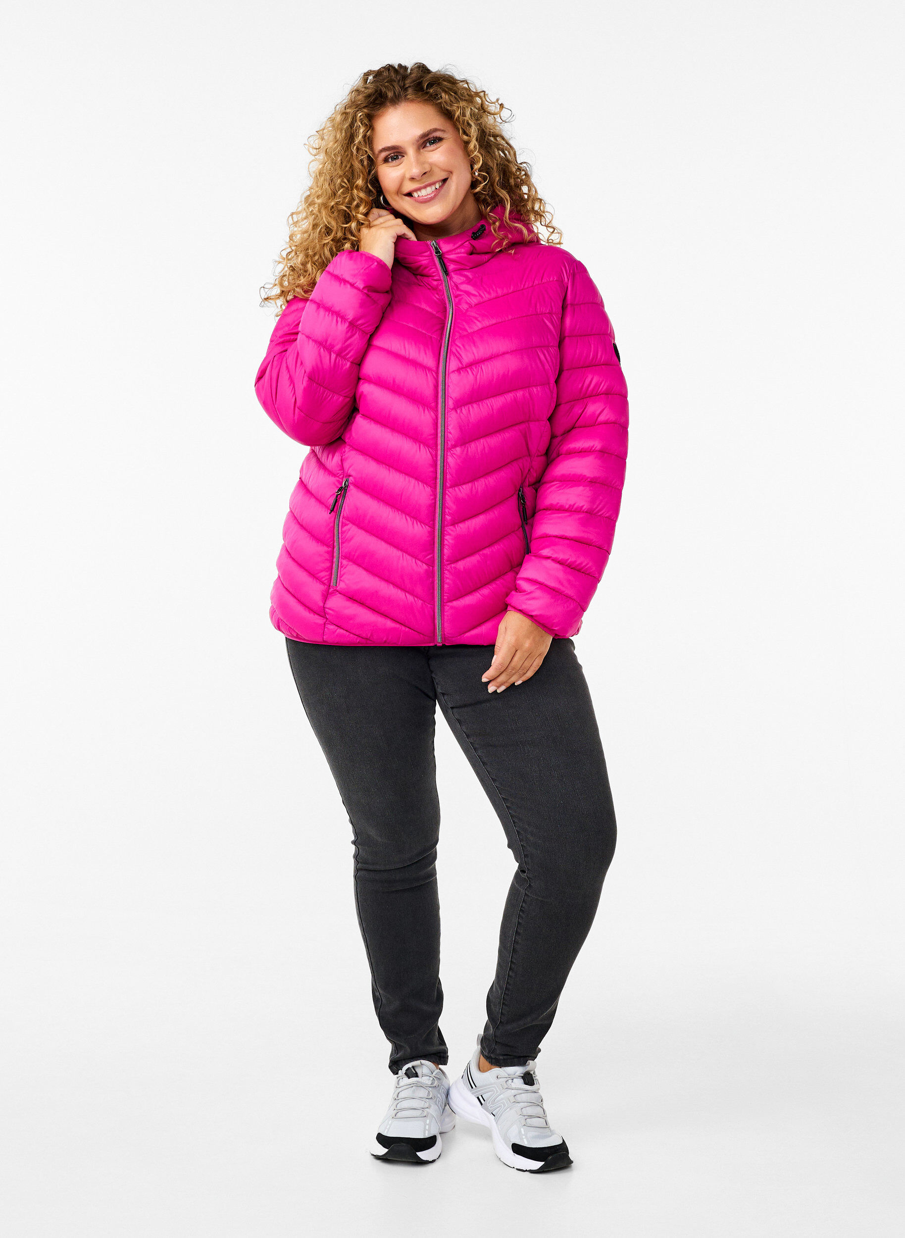 ZizziLeichte Jacke mit Kapuze, Pink, Model image number 1